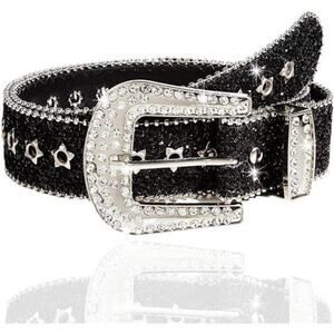 Black Cowgirl Belts Black Rhinestone Belt Western Belts for Women